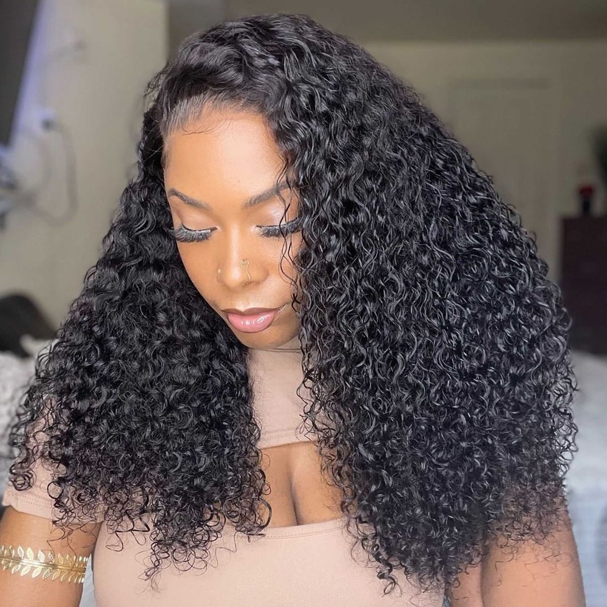 Airy Breathable Cap Wear & Go Curly Pre-Cut 6x5 Plus Lace Wig 100% Glueless Install Beginnger Friendly