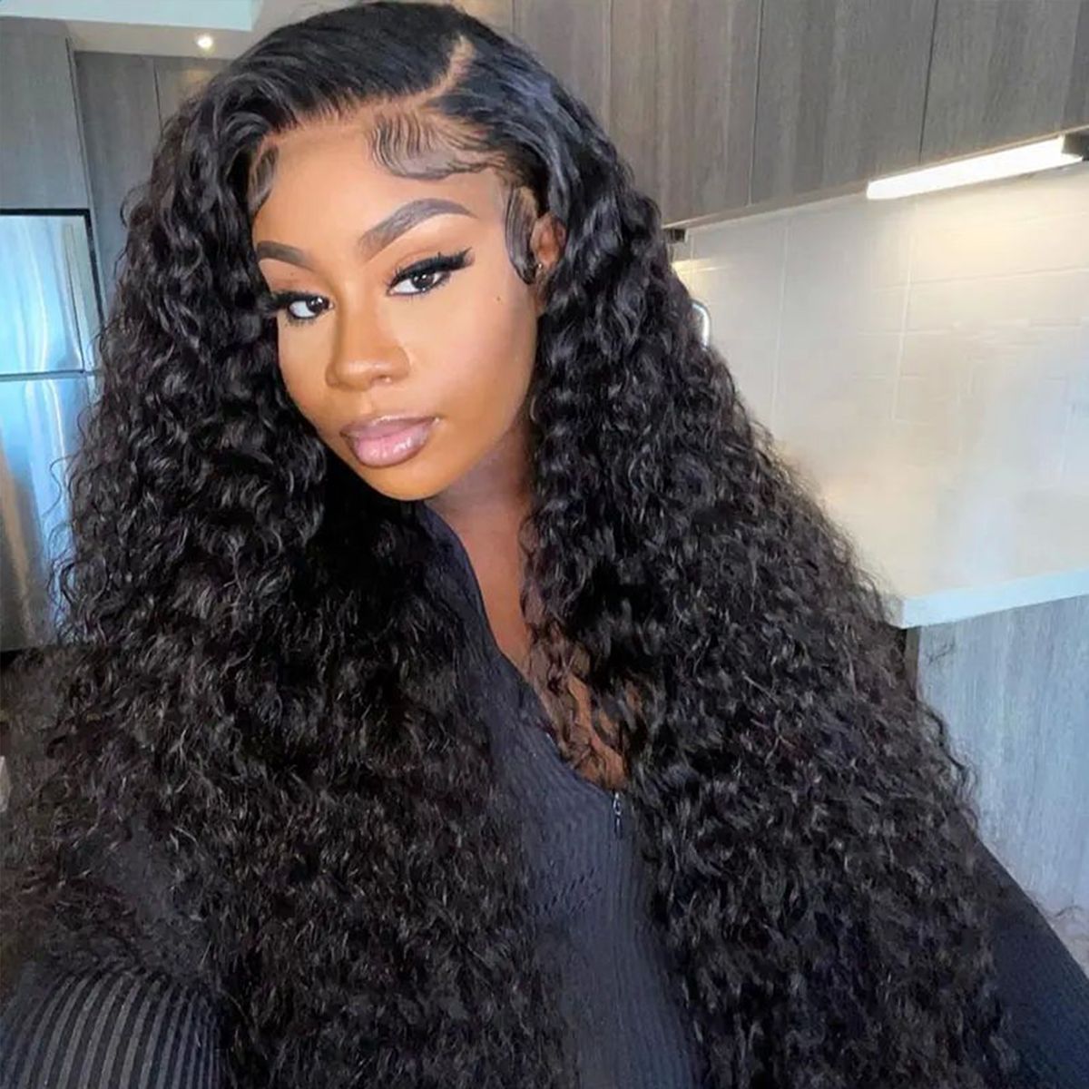 New Airy Glueless 6x5 Plus Pre-Cut Lace Wig Deep Wave Breathable Cap Wear & Go One Step Install