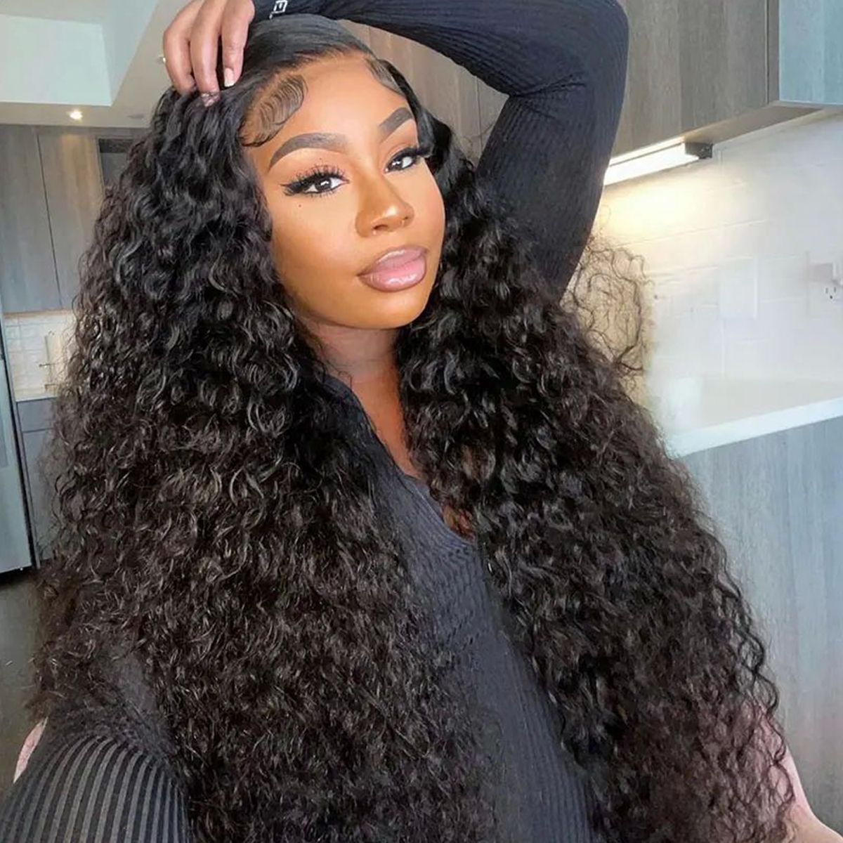 New Airy Glueless 6x5 Plus Pre-Cut Lace Wig Deep Wave Breathable Cap Wear & Go One Step Install