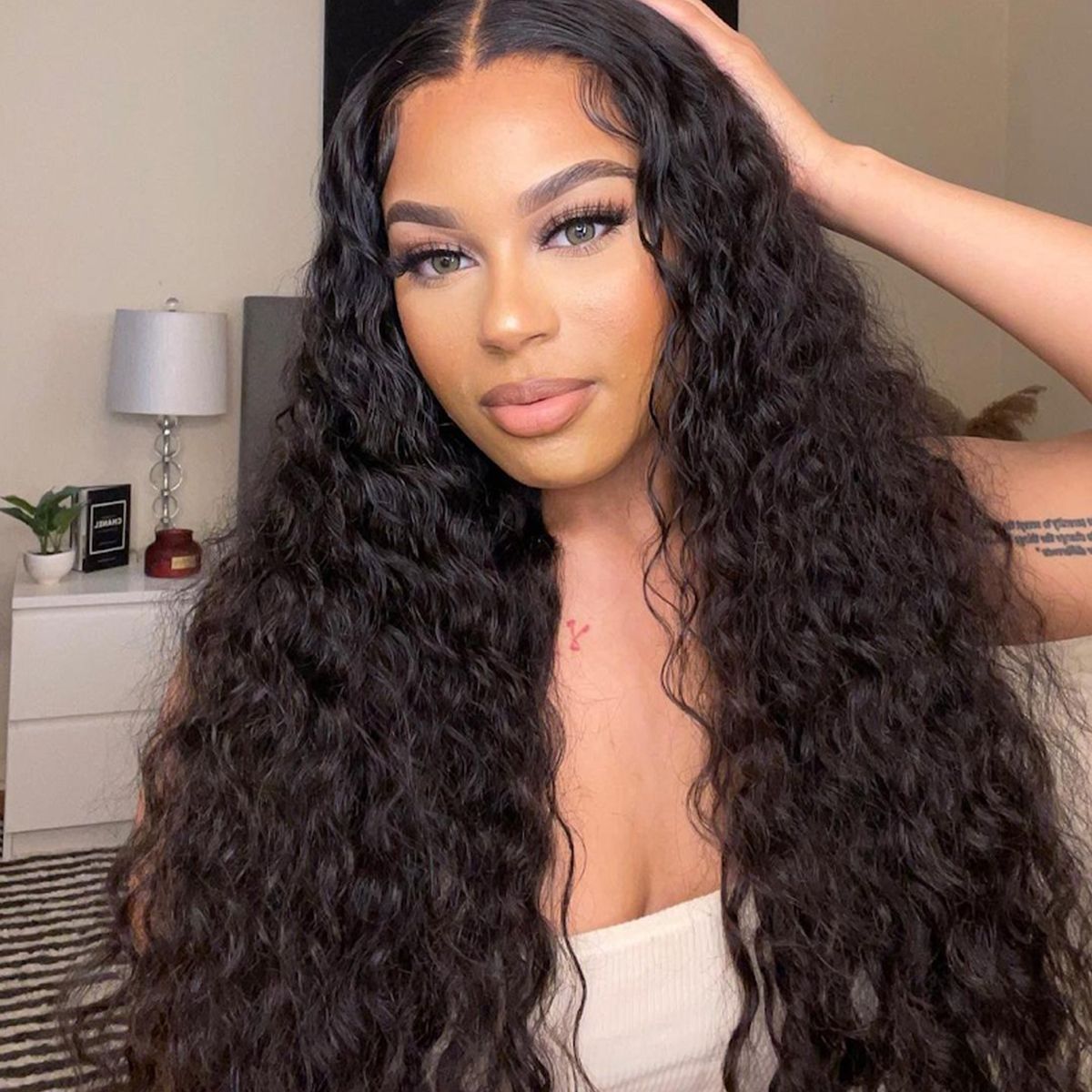 Breathable Airy Cap Glueless 6x5 Plus Lace Wig Water Wave Pre-Cut HD Lace & Pre-Bleached Knots
