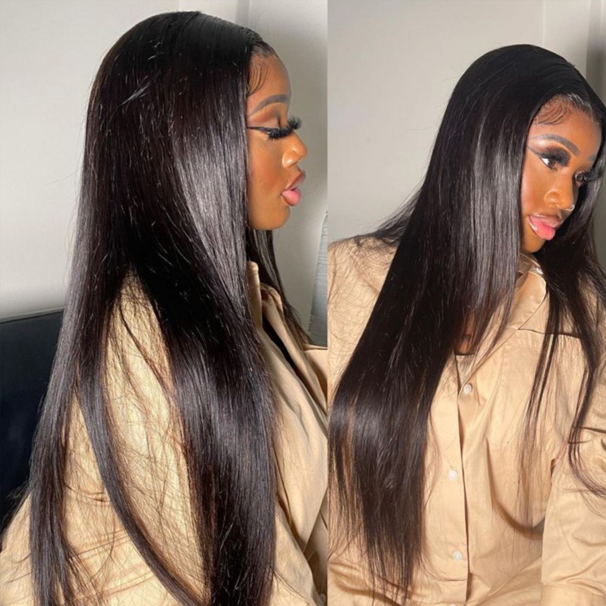 Glueless Straight 6x5 Plus Airy Cap Lace Wig Pre-Cut HD Lace Pre-Bleached Knots Wear & Go