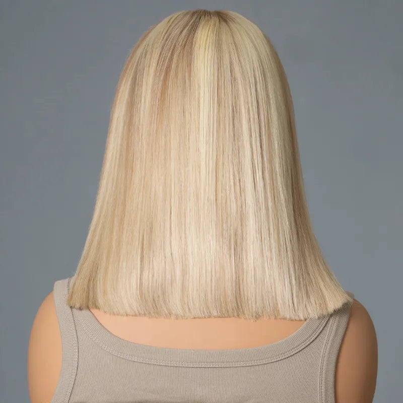 Highlight Blonde P16/613 Straight Bob Wig Human Hair Lace Front Short Wigs