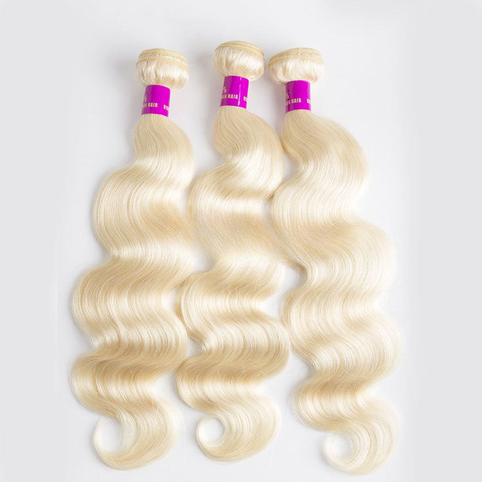 Curlymuse Hair Blonde Brazilian Body Wave Hair Best Blonde Bundles 613 Hair Color