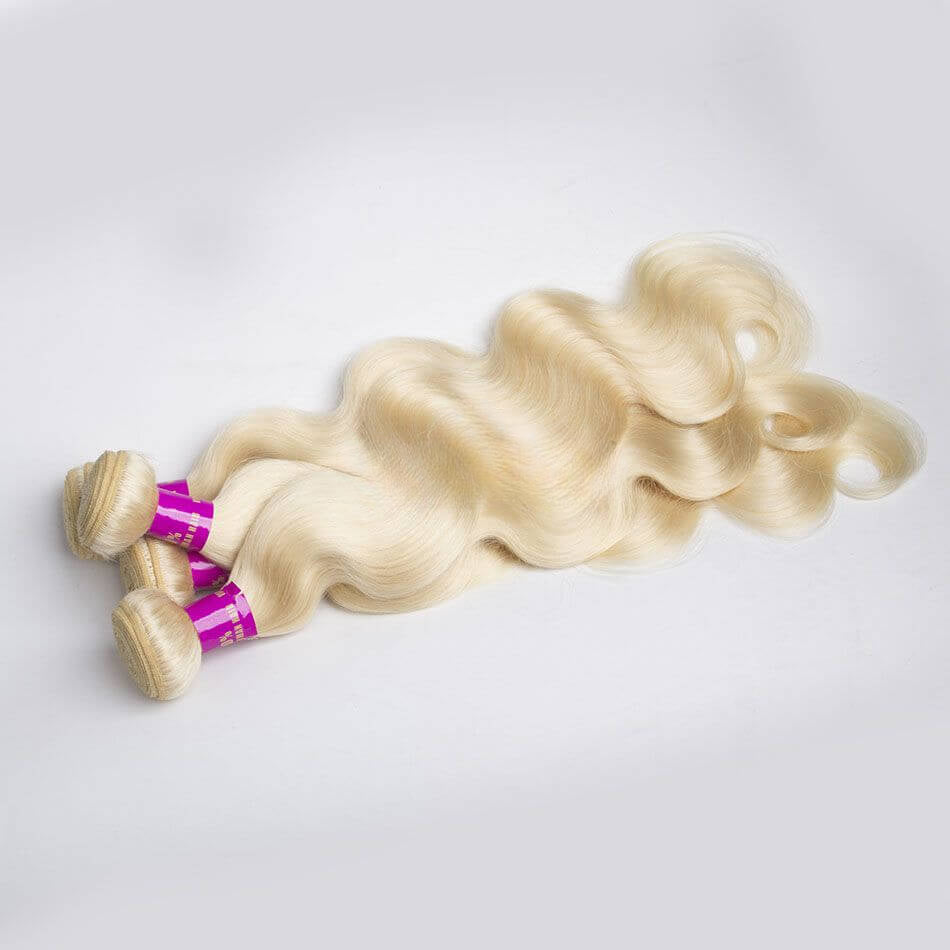 Curlymuse Hair Blonde Brazilian Body Wave Hair Best Blonde Bundles 613 Hair Color