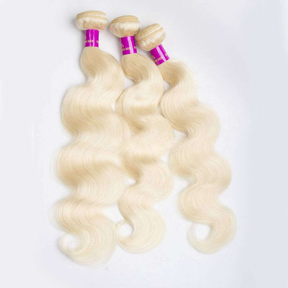 Curlymuse Hair Blonde Brazilian Body Wave Hair Best Blonde Bundles 613 Hair Color