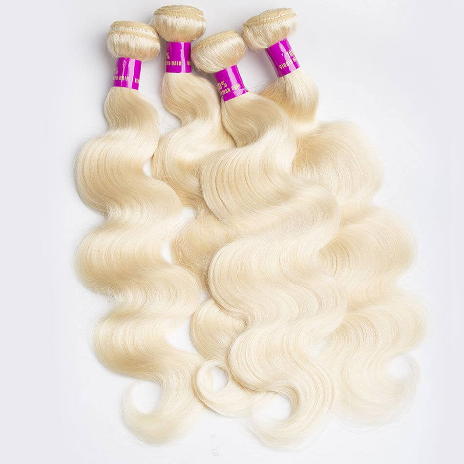 Curlymuse Hair Blonde Brazilian Body Wave Hair Best Blonde Bundles 613 Hair Color