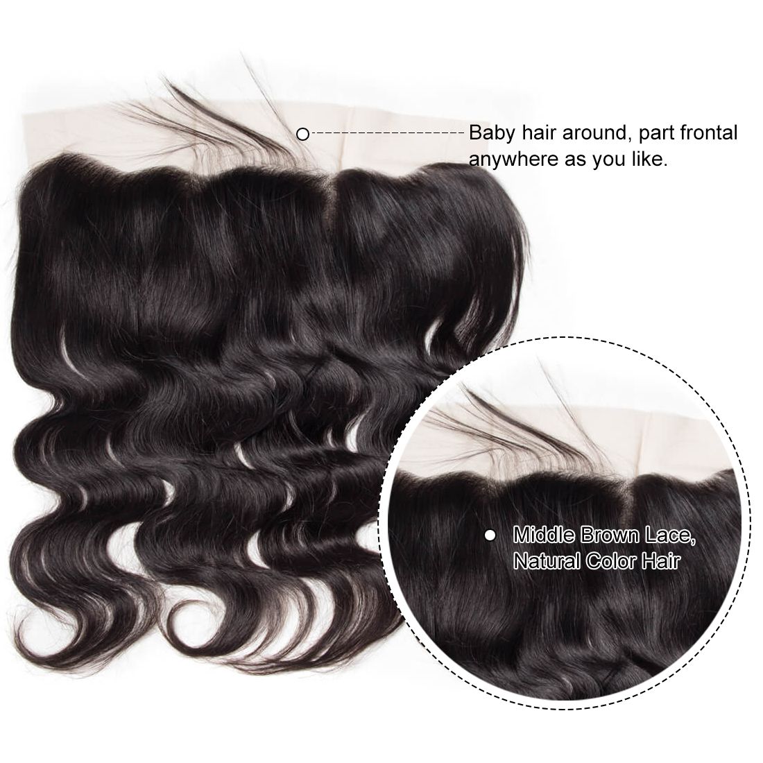 Tinashe Hair Body Lace Frontal Closure 13*4 100% Unprocessed Human Hair Extensions Brazilian Body Wave Frontal