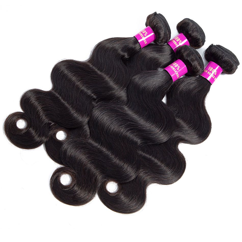 Lace Frontal Closure With Bundles Brazilian Body Wave Hair 4 Bundles With Frontal Hair Brazilian Virgin Hair With Frontal