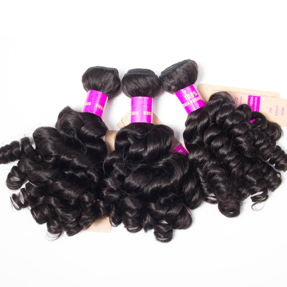 Brazilian Hair Bouncy Curly Weave 3 Bundles 100% Unprocessed Virgin Human Hair Funmi Hair Curls