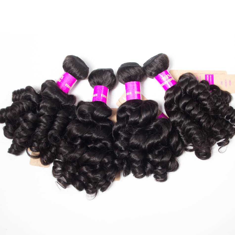 Brazilian Hair Bouncy Curly Weave 3 Bundles 100% Unprocessed Virgin Human Hair Funmi Hair Curls