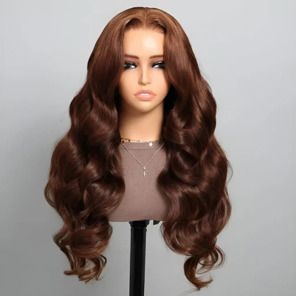 Dark Brown Color Body Wave Glueless 6x5 13x4 HD Lace Front Wigs