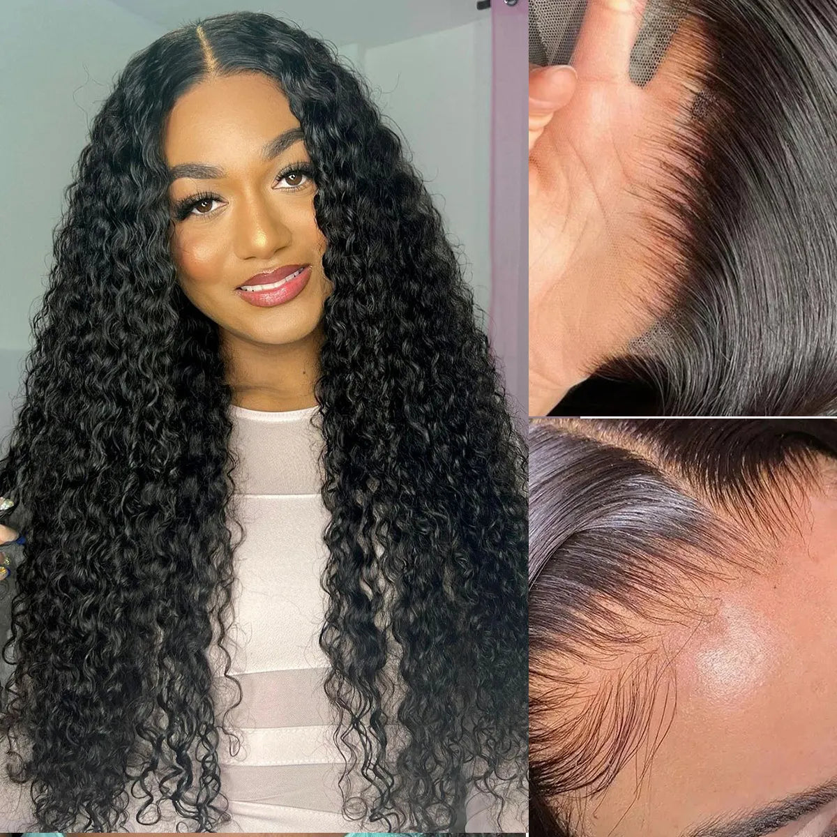 5x5 HD Lace Wigs High Quality Curly Wave Wig Lace Closure Wig