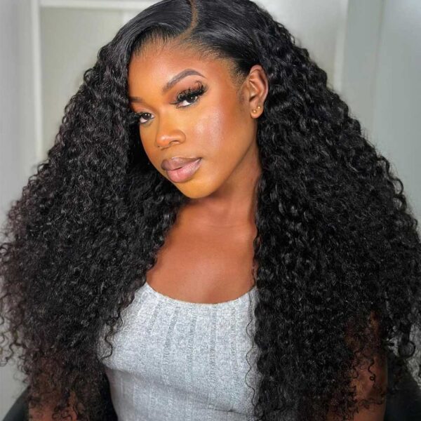 High Density Curly Wave Human Hair Undetectable HD Lace Front Wigs