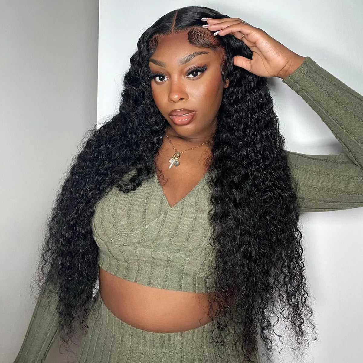 Pre-Bleached Knots 13×4 13x6 HD Lace Frontal Wigs Deep Wave Glueless Human Hair Wigs 180%