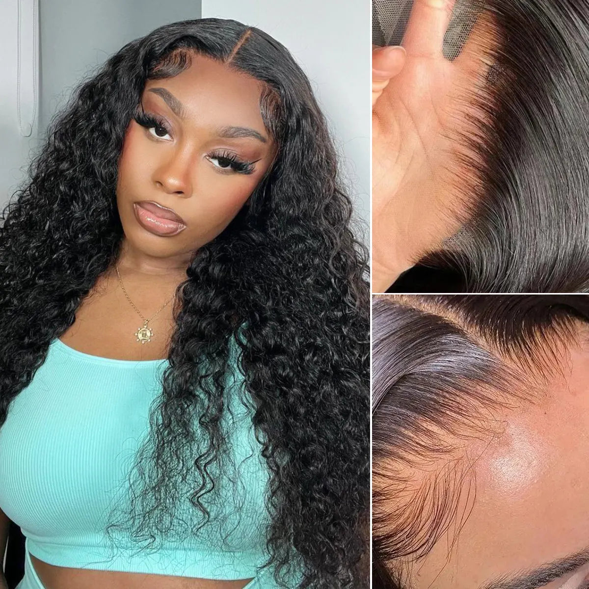 5x5 HD Lace Closure Wigs High Quality Deep Wave Human Hair Wig 180% Density