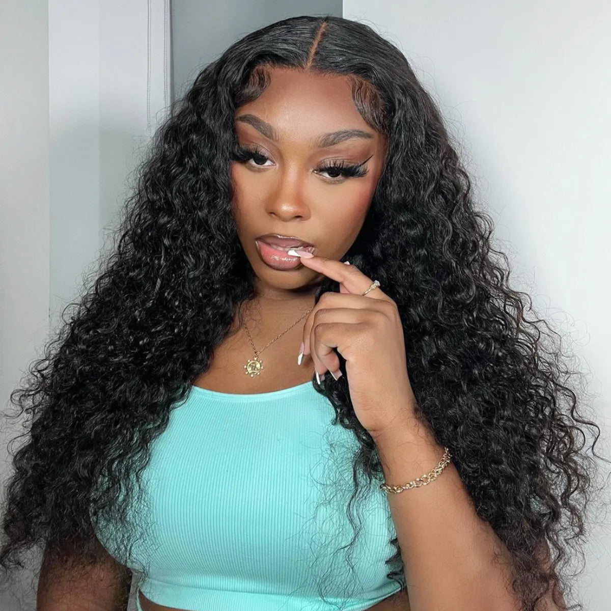 5x5 HD Lace Closure Wigs High Quality Deep Wave Human Hair Wig 180% Density