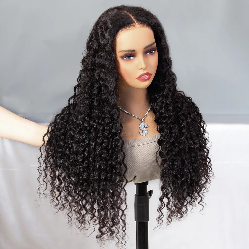 Pre-Bleached Knots 13×4 13x6 HD Lace Frontal Wigs Deep Wave Glueless Human Hair Wigs 180%