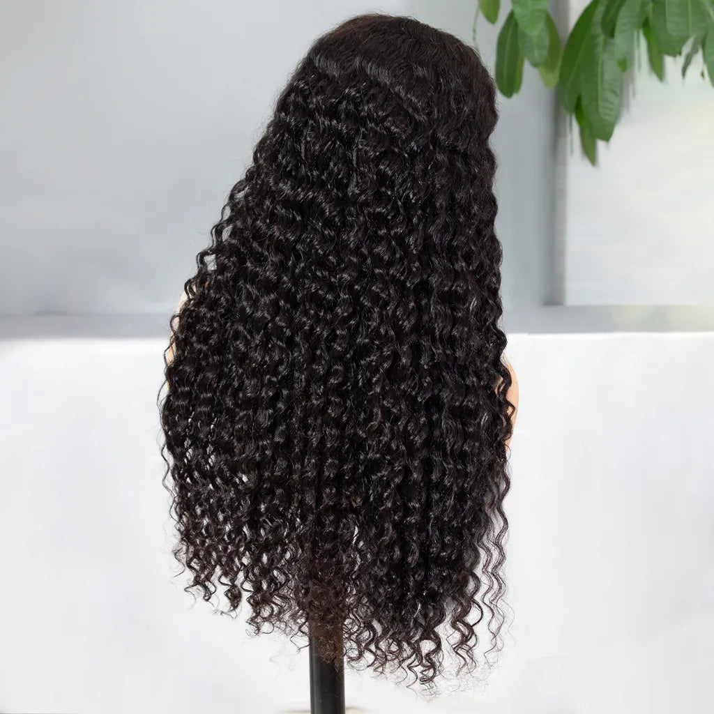 Pre-Bleached Knots 13×4 13x6 HD Lace Frontal Wigs Deep Wave Glueless Human Hair Wigs 180%
