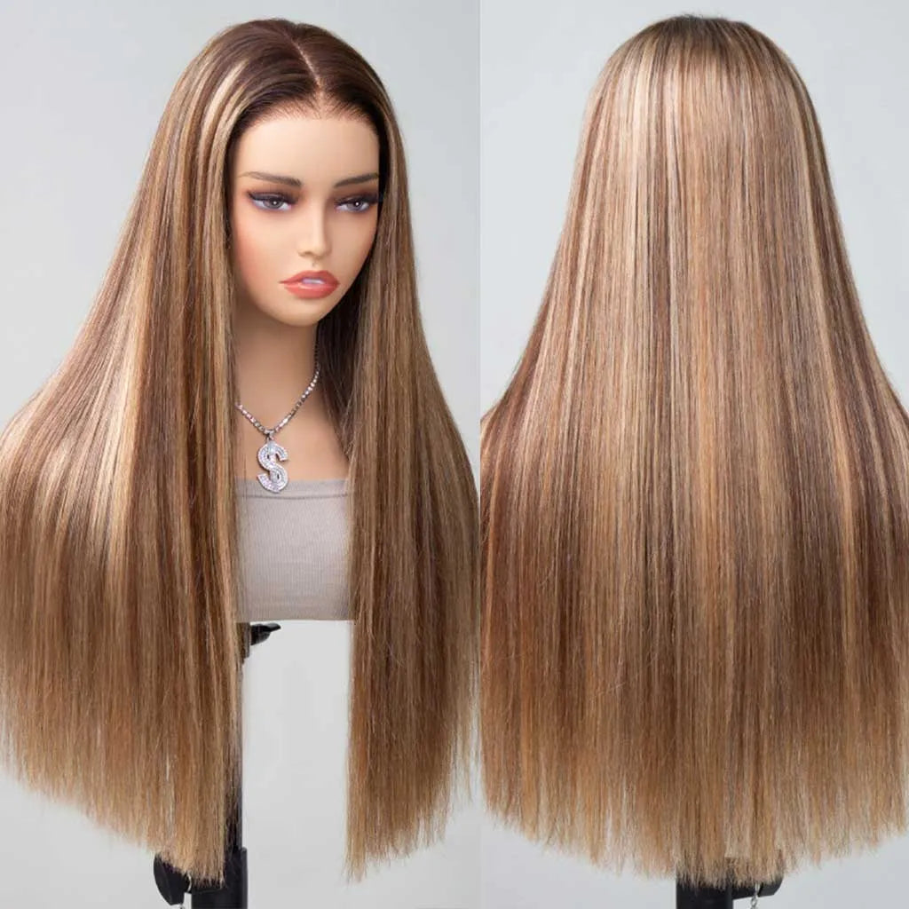 Flexi-Fit Glueless Wig Honey Blonde Highlight Pre-Everything 6x5/9x6 Lace Wig