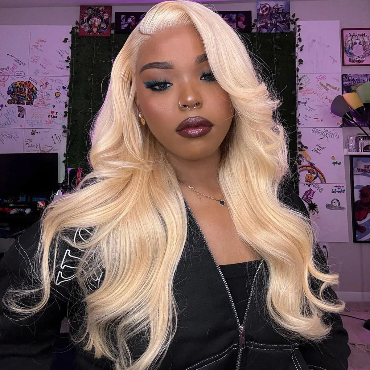 Glueless Blonde 6x5 Lace Closure Wig Pre-Cut Lace & Bleached Knots Put On and Go
