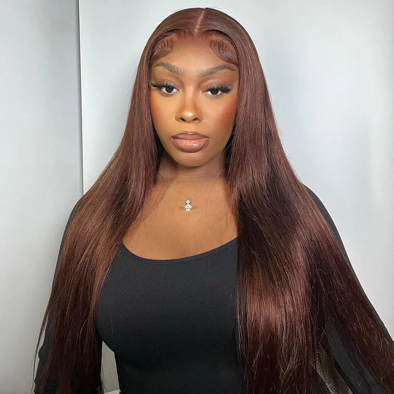 Glueless Dark Brown Pre-Cut 6x5 Lace Wig Wear & Go Body Wave / Straight