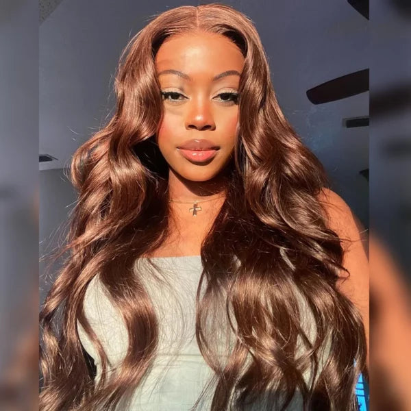 Glueless Dark Brown Pre-Cut 6x5 Lace Wig Wear & Go Body Wave / Straight