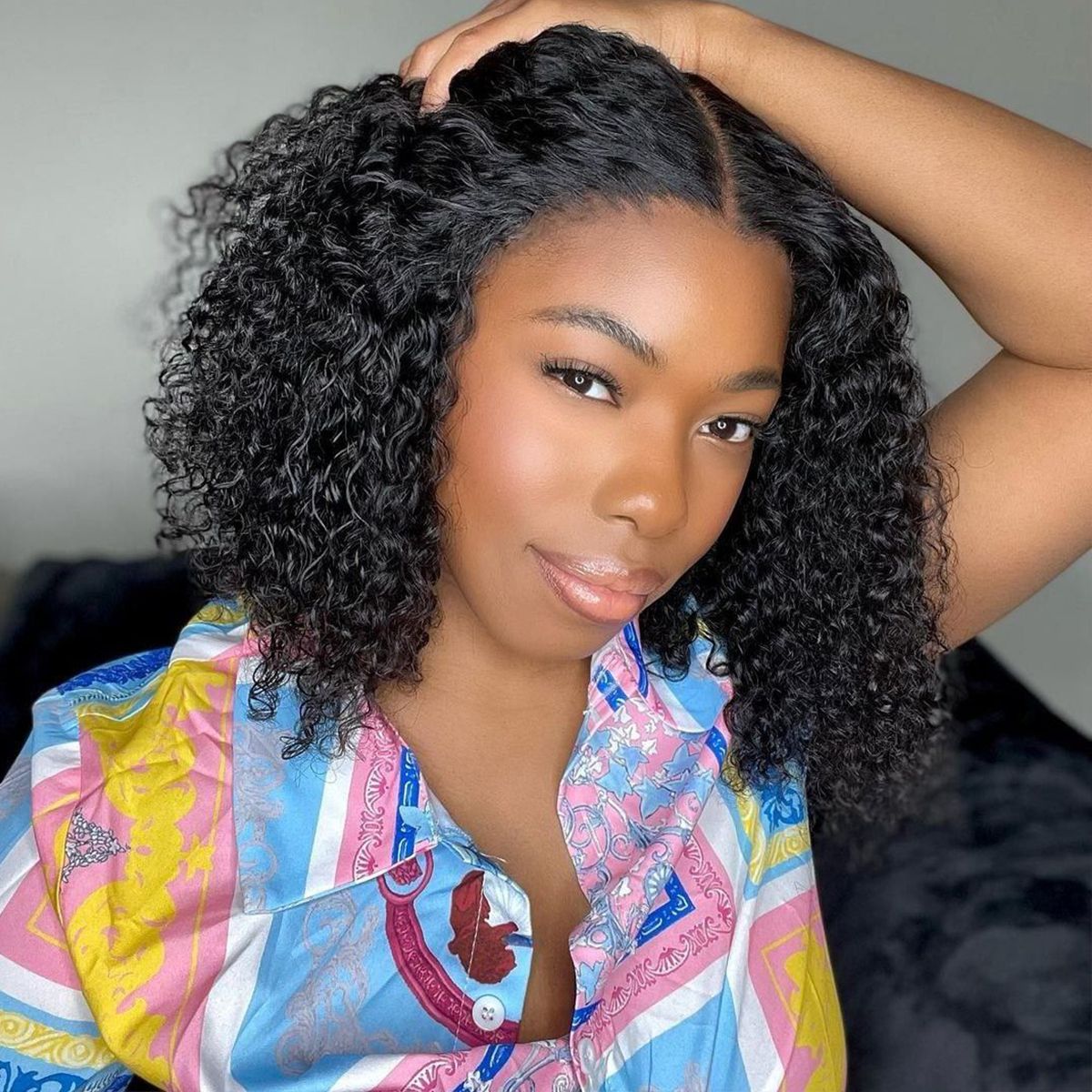 Curly Short Bob Wigs 13x4 Human Hair Wigs 150%