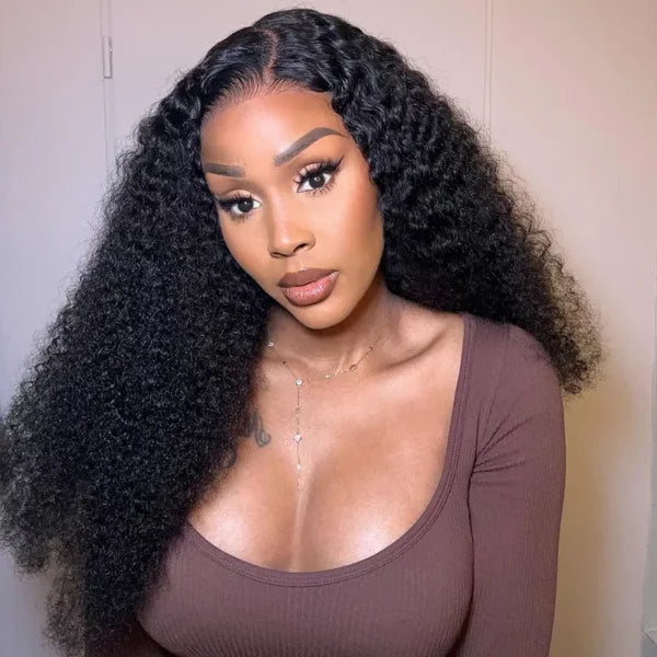 Glueless Curly 6x5 Pre-Cut HD Lace Wig Human Hair Wear And Go Wig Bleached Knots