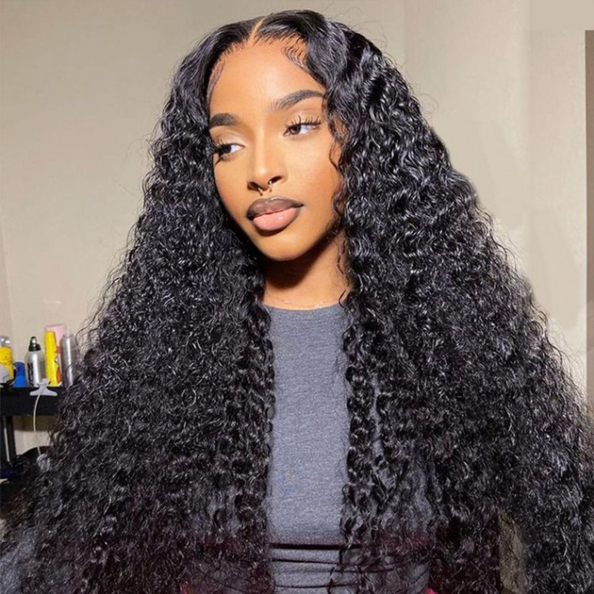 Deep Wave 13x6 HD Lace Wig Pre-Bleached Knots Glueless Human Hair Wigs Undetectable Lace