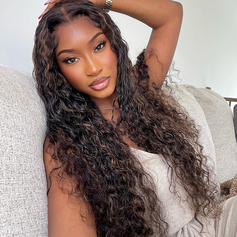 Wear Go Highlight Water Wave Pre-Cut 6x5 Lace Wig Glueless Human Hair Wig