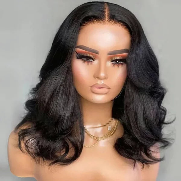 Glueless Pre-Cut 6x5 Lace Closure Wig Barrel Curls Shoulder Length Bleached Knots Beginner Friendly