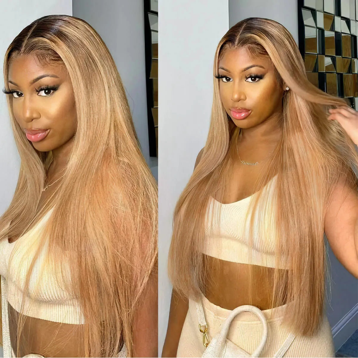 Ombre Honey Blonde Wear Go Glueless Body Wave 6x5 Pre-Cut HD Lace Closure Wig
