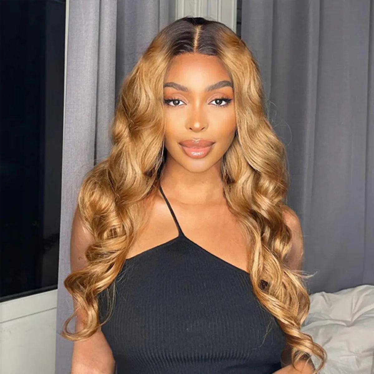 Ombre Honey Blonde Wear Go Glueless Body Wave 6x5 Pre-Cut HD Lace Closure Wig