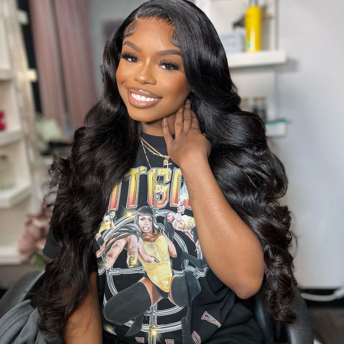 High Density Body Wave Human Hair HD Lace Front Wigs Full Look