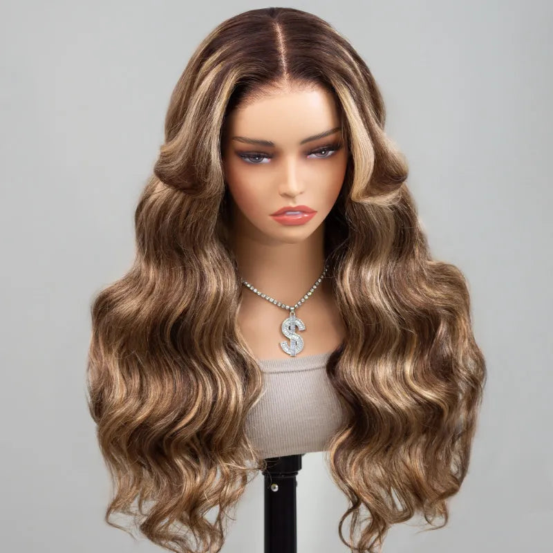 Flexi-Fit Glueless Wig Honey Blonde Highlight Pre-Everything 6x5/9x6 Lace Wig