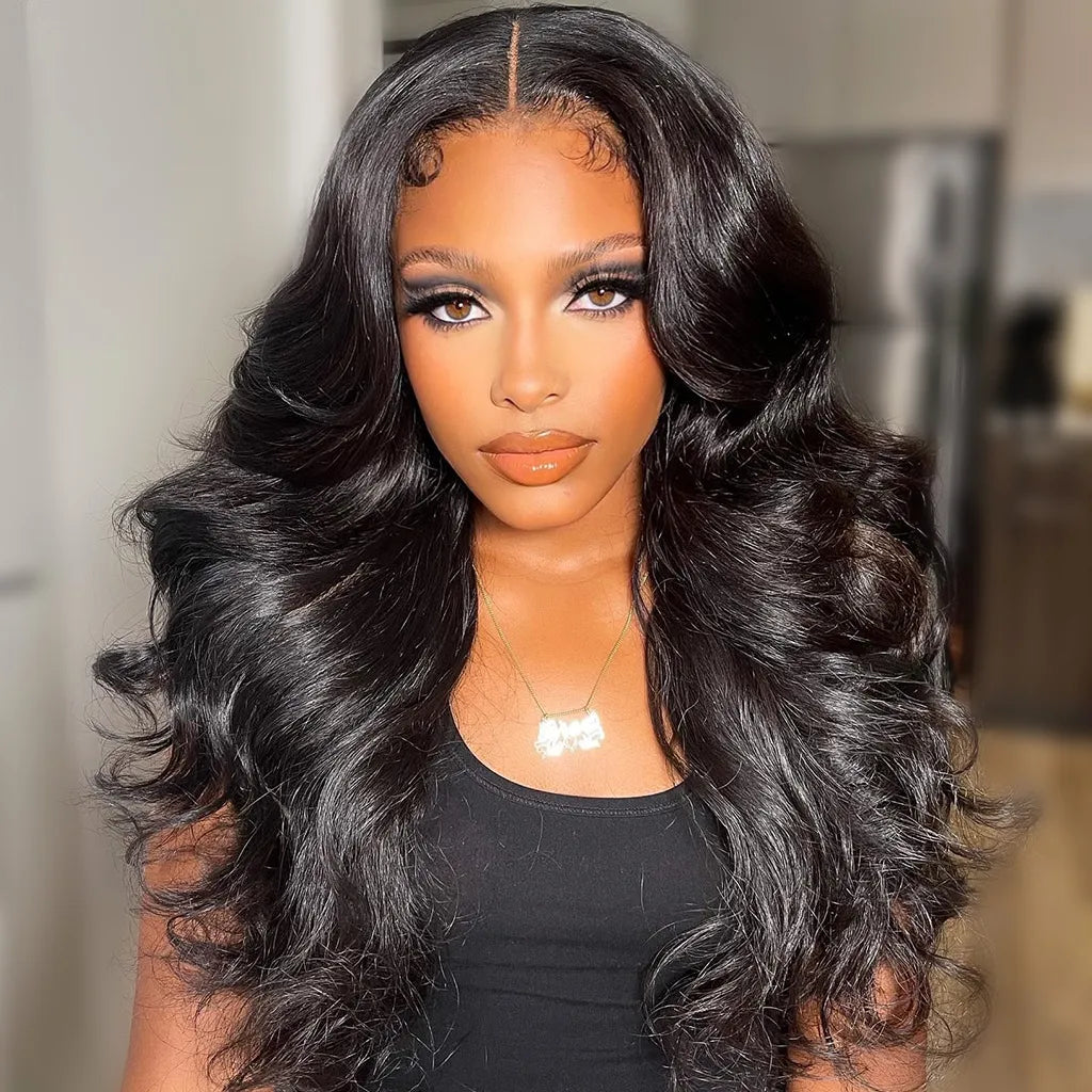 High Density Body Wave Human Hair HD Lace Front Wigs Full Look