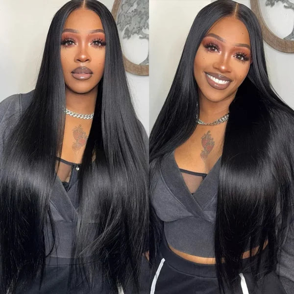 Straight 13x4 13x6 HD Lace Front Wig Ready to Go Glueless Wig Bleached Knots