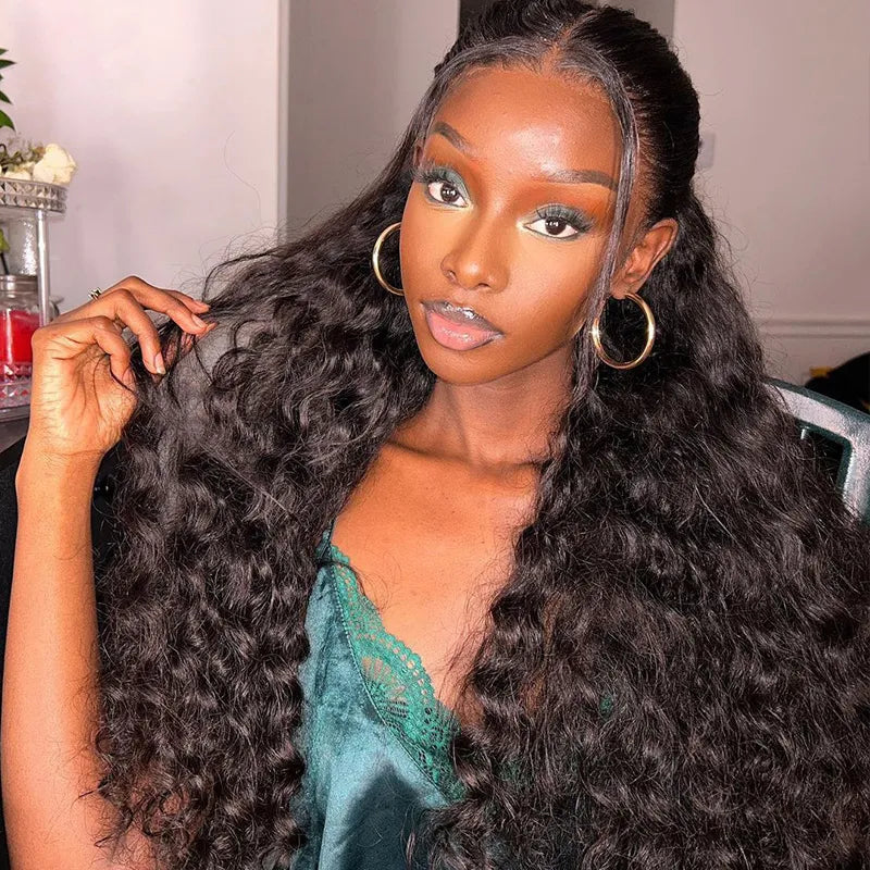 Loose Deep Wave Human Hair 360 Lace Frontal Wigs Pre-Everything Lace Wig