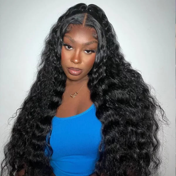 Loose Deep Wave Human Hair 360 Lace Frontal Wigs Pre-Everything Lace Wig