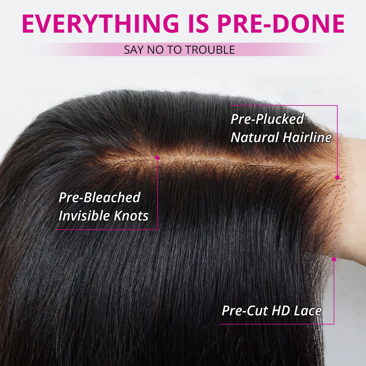 Part Max 9x6 Glueless Lace Wig Shoulder Length Loose Body Wave Pre-Cut HD Lace Wig Bleached Knots