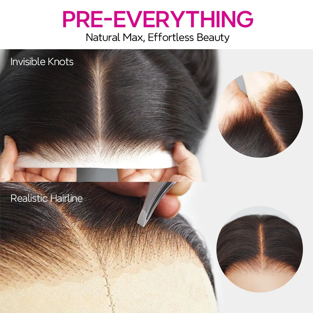 Straight 13x4 13x6 HD Lace Front Wig Ready to Go Glueless Wig Bleached Knots