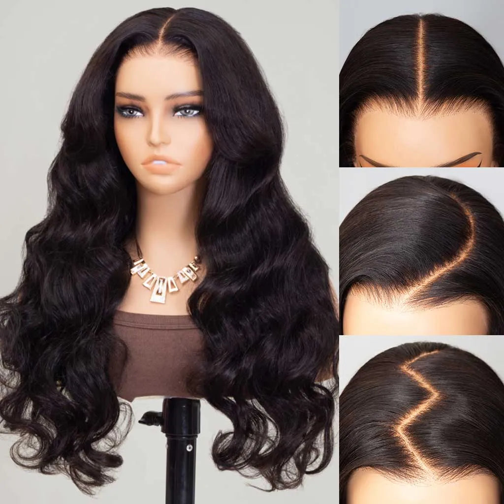 13x4 Full Frontal HD Lace Wigs Pre-Bleached Knots Glueless Body Wave Human Hair Wigs