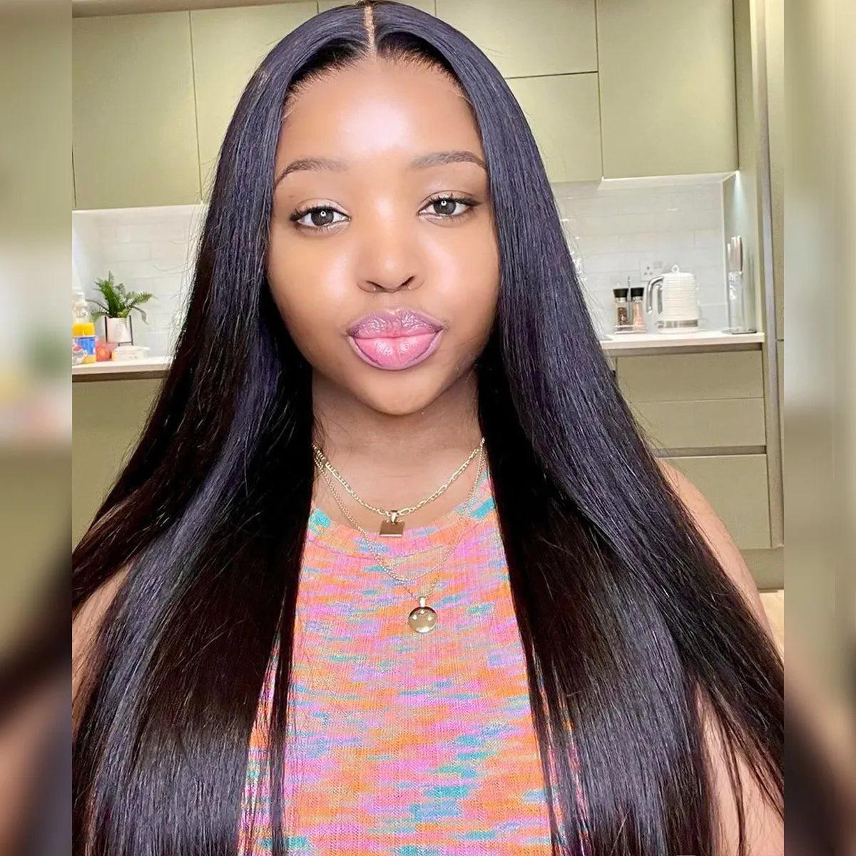 Silk Base 6x5 Lace Closure Straight Wig Ready To Go Pre-Cut HD Lace & Pre-Bleached Knots