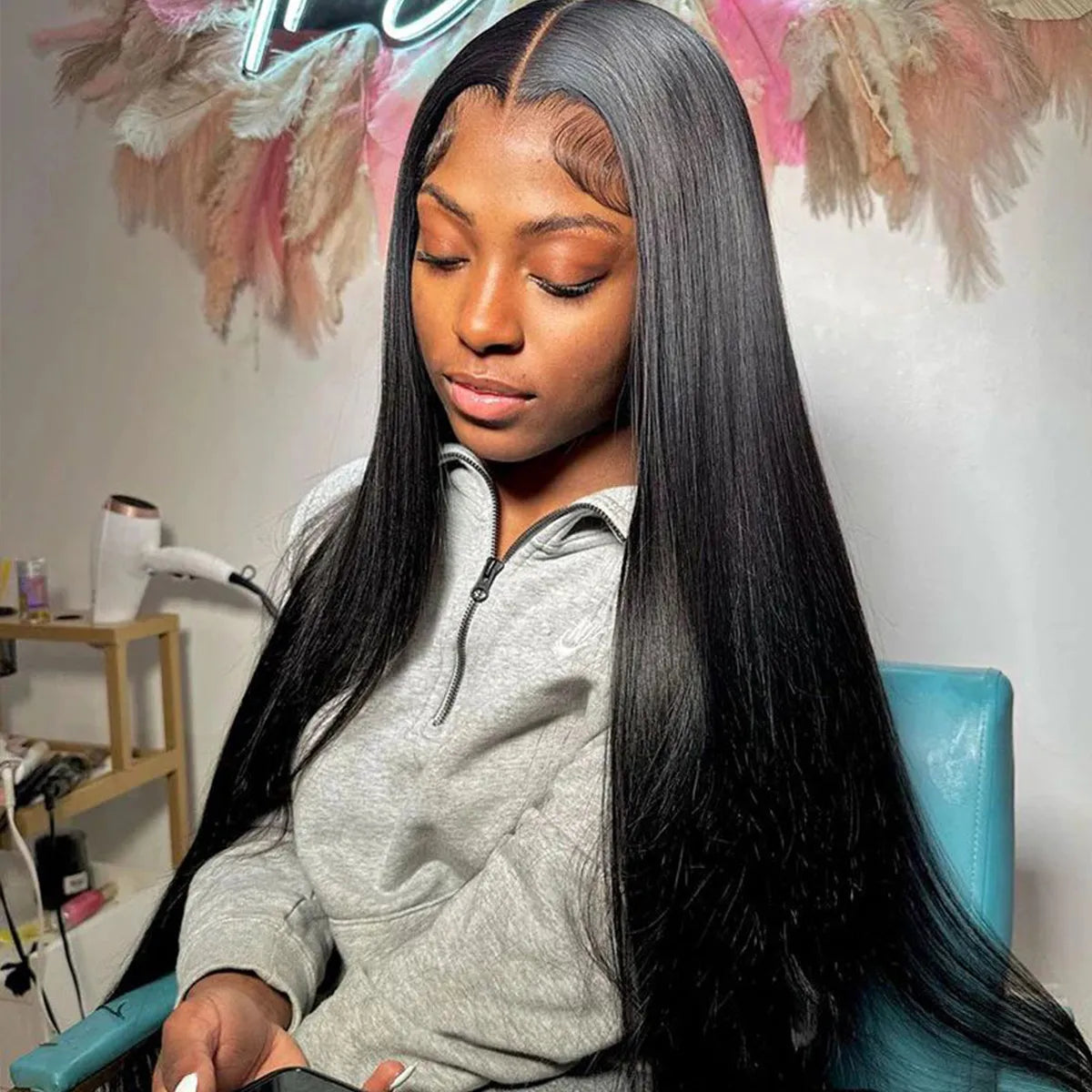 5x5 Undetectable HD Lace Wigs High Quality Straight Hair Wig 180% Density