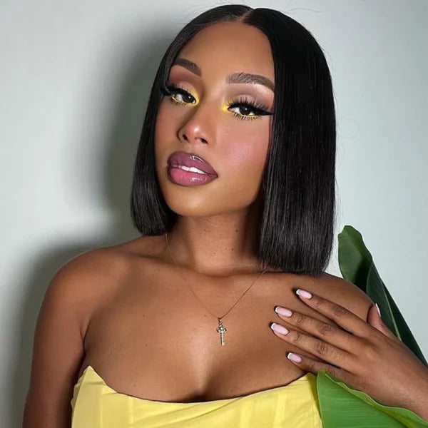 Super Sale Straight Bob Wig 4x4 13x4 Human Hair Lace Wig 150%