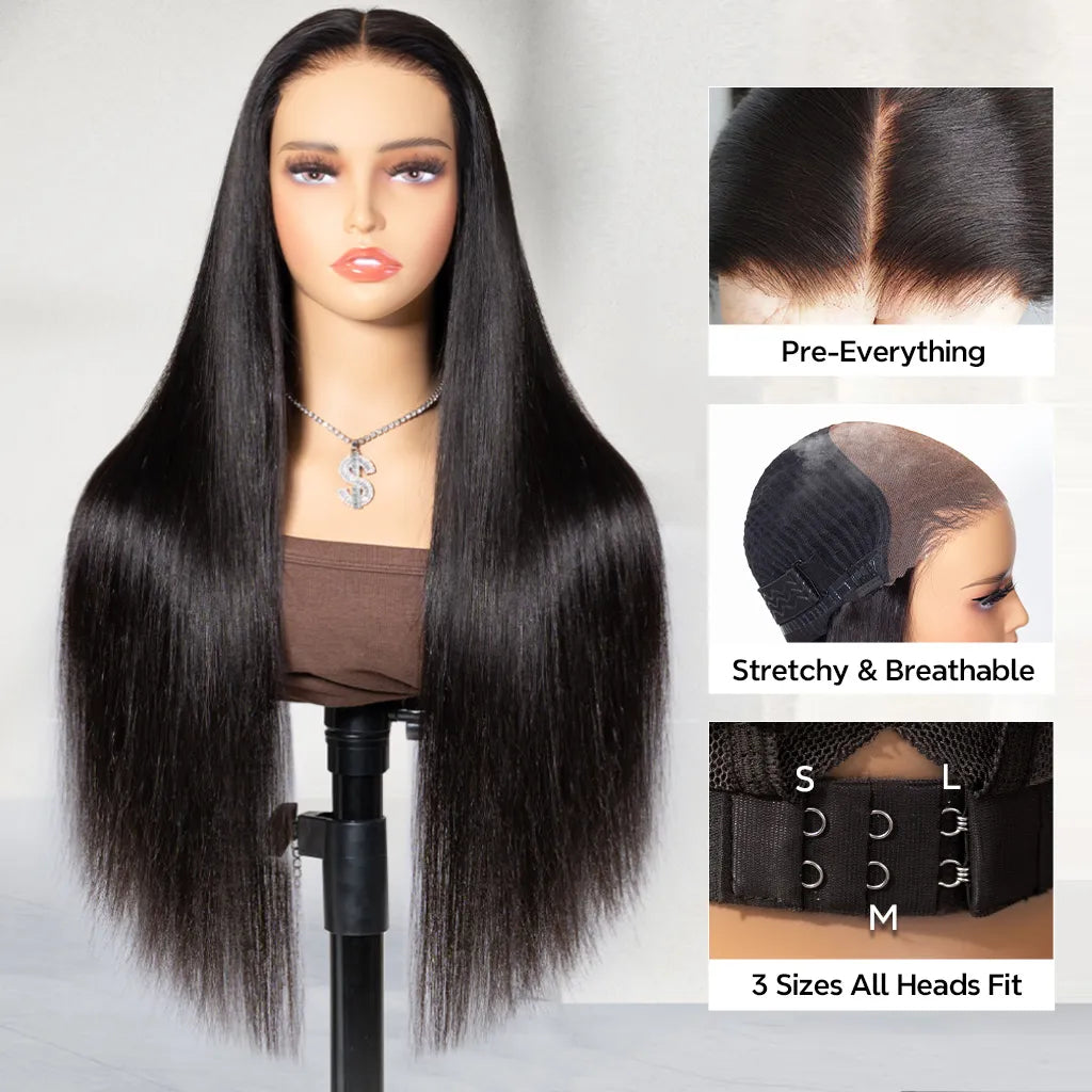 Flexi-Fit Glueless Straight Wig Pre-Everything 6x5/9x6 Lace Wig All Sizes Fitted