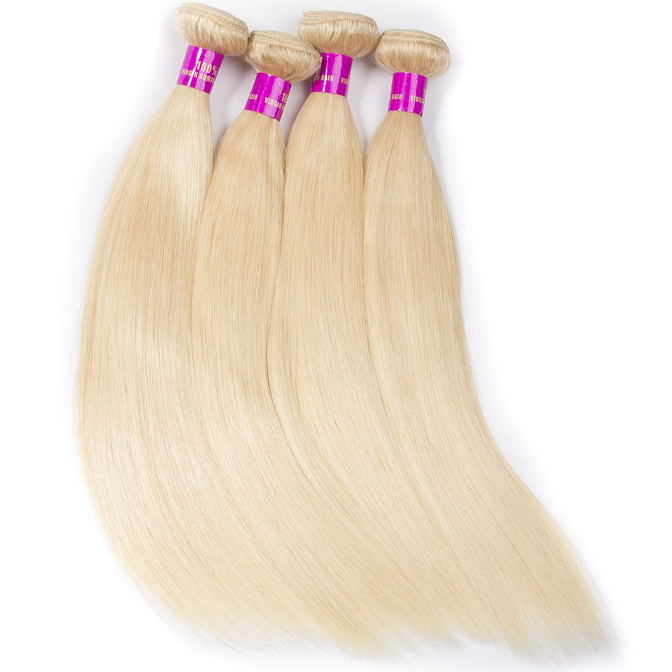 Curlymuse Hair 4 Bundles Brazilian Virgin Hair Wave Bundles Color #613 100% virgin Human hair for sale