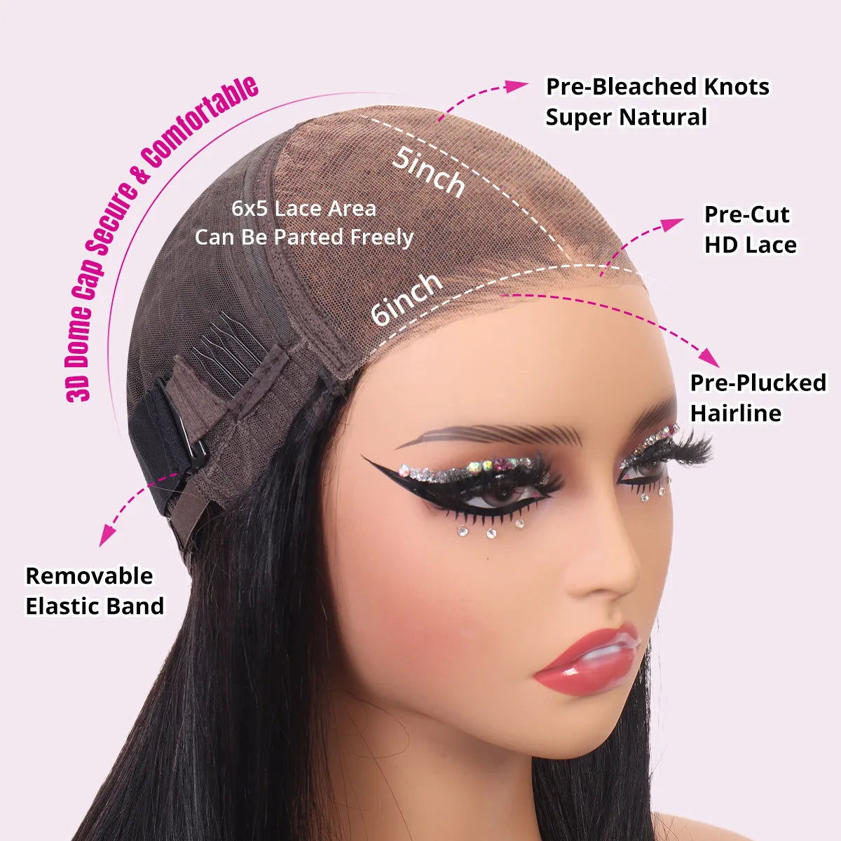 Short Wavy Wave Glueless 6x5 13x4 Lace Front Wigs Bob Wig