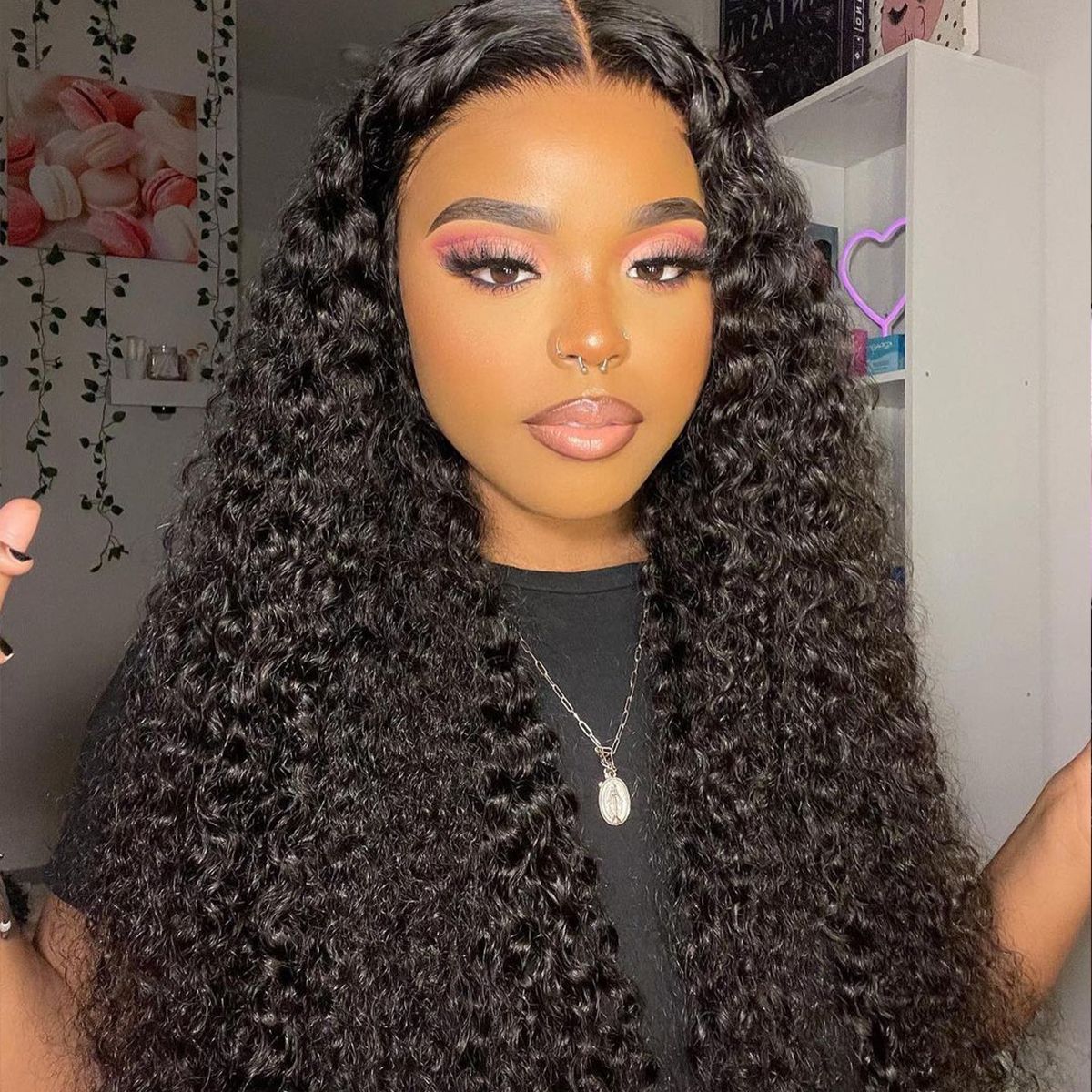 Ready To Go Glueless Pre-Bleached Knots Lace Wig Pre-cut 6x5 Lace Curly HD Lace Closure Wig Beginnger Friendly