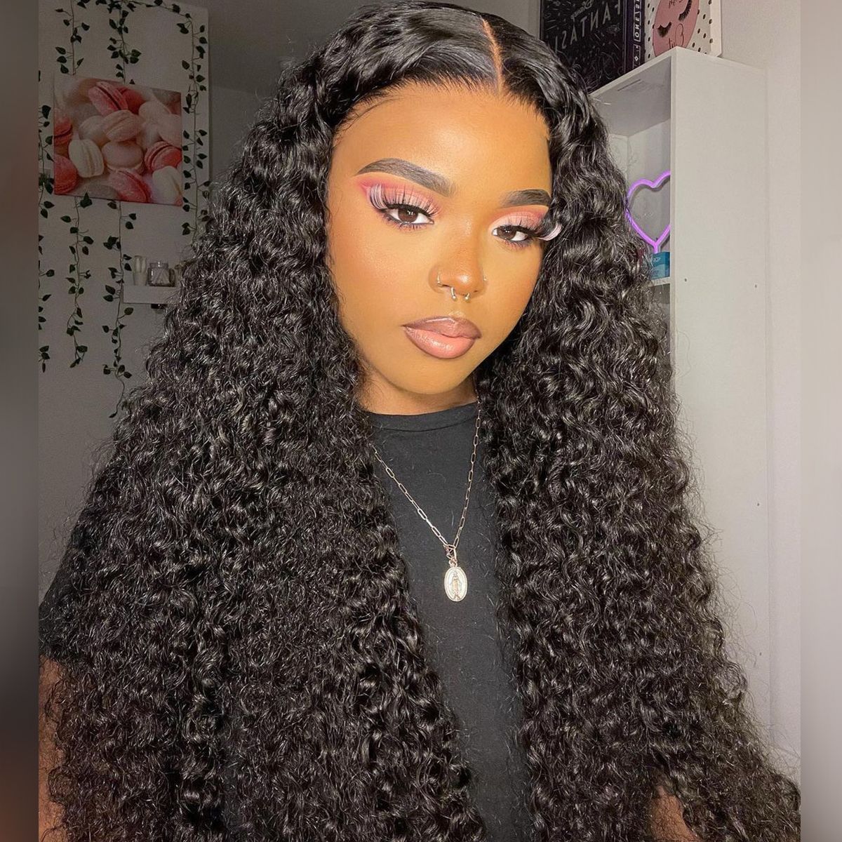 Ready To Go Glueless Pre-Bleached Knots Lace Wig Pre-cut 6x5 Lace Curly HD Lace Closure Wig Beginnger Friendly
